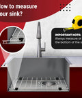 Stainless Steel Kitchen Sink Protector Grid 14.37 x 12.5 Inch 2 Pack placed in red sink for measurement guide