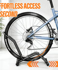 Push In Floor Bike Stand For 16 To 29 Inch Bikes No Lift Needed Easy Roll In Garage Parking Rack Indoor Outdoor Bicycle Holder