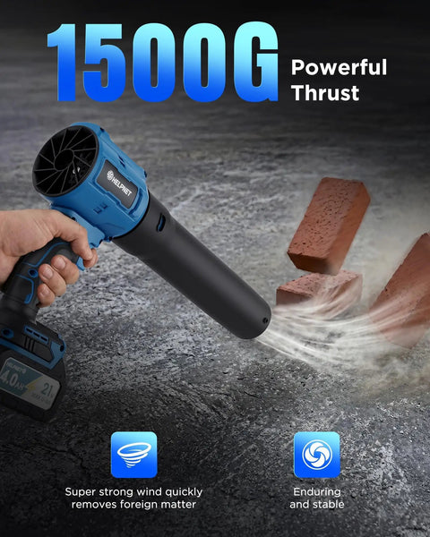Powerful Cordless Leaf Blower With Battery And Charger For Quick Yard Cleanup 800 CFM Airflow at 300 MPH in action