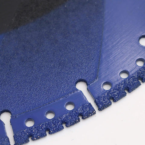 Close-up of 14 Inch Diamond Metal Cutting Disc All Purpose Cut Off Wheel for steel, pipe, and concrete, high-speed design