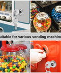 Universal Vending Machine Key Lock With Cylinder Lock For Storage Units Durable Metal Tubular Lock Includes 2 Keys Fits Wide Range Of Vending Machines For Secure Access And Easy Replacement installed on vending machines with candy dispensers.