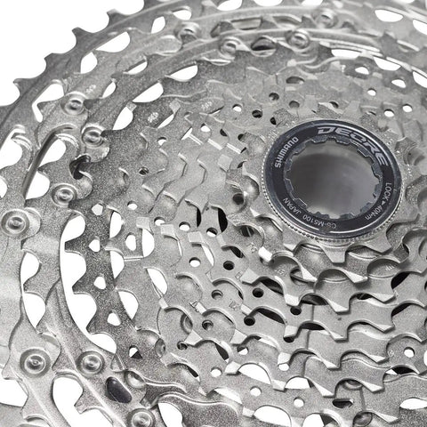 11 Speed Mountain Bike Cassette Sprocket 11 To 42T Deore CS M5100 Trail Ready Upgrade For Smooth Shifting Steel Cogs Detailed Close-Up