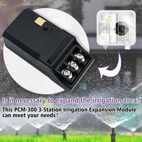 Three Station Irrigation Expansion Module For Pro C And HPC Controllers Replacement For PCM300 Add Three Zones In Minutes