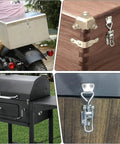 2 Pack 316 Stainless Steel Toggle Latch Clamp For Marine Cabinets And Boxes shown installed on various surfaces and cases