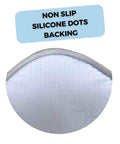 Close-up of non-slip silicone dots backing on Portable Ironing Mat 21x28 Inch With Heat Reflective Silicone Coating.