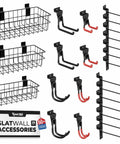 25 Piece Slat Wall Storage Kit With 3 Baskets And 22 Hooks Heavy Duty Slat Wall Accessories For Garage Kitchen Workshop