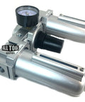 Beefy FRL Air Control Unit With Auto Drain, 0.05 Micron Filter Captures 95 Percent Of Debris, 140 CFM Flow, 250 PSI Max