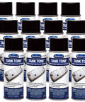 Seal The Deal With Top Shelf Anti Rust Fuel Tank Metallic Coating Spray Paint Aerosol 13 Oz 12 Pack Zinc Enhanced High Heat Formula For Smooth Legit Restoration Jobs, 12 aerosol cans of zinc metallic coating.