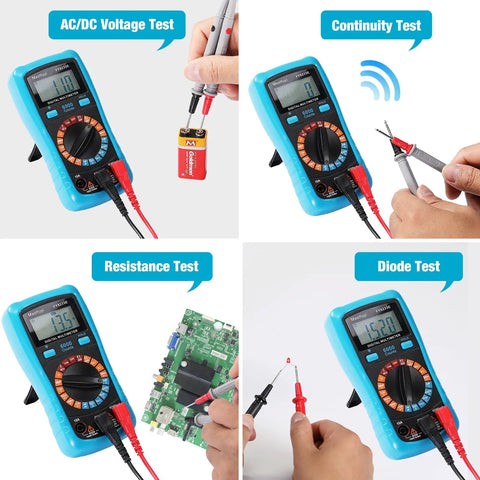 All In One Cable Tester And Line Finder With Probe Tone For RJ45 And RJ11 Cables, Wire Tracker illustrating various tests