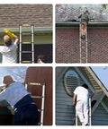 10.5 Ft Aluminum Telescoping Ladder For Home And Job Site, A Beefy Multi Purpose Extension Ladder With Heavy Duty Build, Anti Slip Feet, Compact Fold, Quick Lock, 330 Lb Capacity used for various home tasks