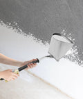 Heavy Duty Four Jet Pneumatic Cement Stucco Sprayer Gun With Upward Angle Nozzle applying texture to a ceiling.