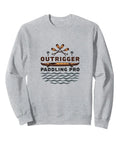 Canoe Paddling Pro Hawaiian Design Sweatshirt For Adults Unisex Heather Grey Large Perfect For Racers And Paddling Enthusiasts