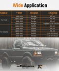 Compatibility chart for Prefilled Clutch Master Cylinder And Slave Cylinder Line Assembly For Ford Ranger 2.3L 2.5L 3.0L 1995-2011 And Mazda B-series 1995-2009