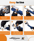 Step-by-step guide of Ratcheting Pipe Bender Kit With 7 Interchangeable Dies For 1/4 To 7/8 Inch Tubing