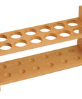 Beech Wood Test Tube Rack For Science Class Holds 12 Tubes Up To 28mm Diameter, 10.25 Inch Wide With Premium Polished Finish