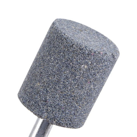 Close-up of Go To Mounted Abrasive Stone Set for Rotary Tool One Quarter Inch Shank, Corundum Aluminum Oxide Grinding Head