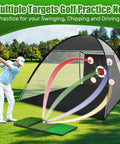 10x7Ft Golf Net With Practice Mat For Backyard Driving Chipping And Swing Practice All In One Hitting Aid Net