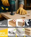Hole saw kit SkyStage 6-piece set with carbon steel blades, mandrels and hex key for wood, plywood, PVC boards