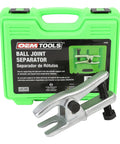 Ball Joint Separator Tool Adjustable One And One Eighth To Two And One Eighth Inch Range With Three Quarters Inch Forcing Bolt No Fuss Puller with green case