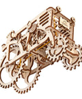 3D Wooden Puzzle Mechanical Tractor Kit With Self Propelled Action Built From Plywood For Grownups And Teens A Hands On Engineering Model That Moves And Makes A Great Gift For Builders And Tinkerers, plywood gear tractor close-up