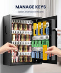 Heavy Duty 103 Position Electronic Key Lock Box With Anti Theft Deposit Slot And Key Out Tags Wall Mount Key Safe In Use