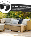 12 Pack Patio Furniture Clips and Sofa Fasteners with outdoor rattan and wicker sectional couches, easy install, no tools needed