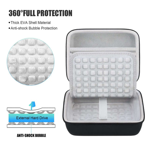 Straight Up Badass Desktop External Hard Drive Case Knockout Shell Cover For Seagate Expansion And Wd Elements My Book EasyStore Heavy Duty Anti Scratch Armor with EVA shell and anti-shock bubbles.