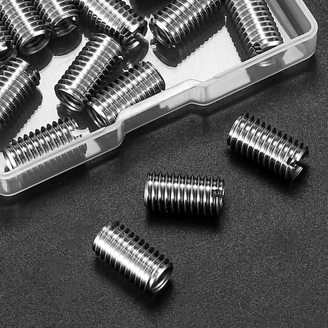 20 Pcs Thread Reducing Nuts M8 Male To M6 Female Threaded Reducers Adapters in stainless steel on a black surface