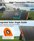 400W Portable Solar Panel For Power Station Power Up On The Go High Efficiency Twenty Four Percent ETFE Foldable Charger