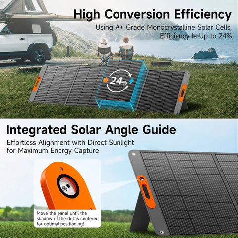 400W Portable Solar Panel For Power Station Power Up On The Go High Efficiency Twenty Four Percent ETFE Foldable Charger