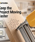18 Gauge Cordless Brad Nailer 2 In 1 Electric Nail And Staple Gun Kit in use for continuous nailing on wood.