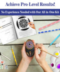 Beginner Mandala Painting Kit With 46 Pieces, Acrylic Paints, Reusable Stencils And Dotting Tools, Dope Rock Art DIY Craft Project