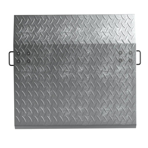 Heavy Duty Aluminum Dock Plate And Loading Ramp Crushes 3000 Lbs Loads With Beast Mode Strength For Pallet Jacks And Carts 24 By 36 Inch build with grippy diamond tread.