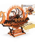 Viking Dragon Ship 3D Wooden Puzzle For Adults With LED Lights And Flywheel 12 Auto Paddles 3 Hour Build Model Kit Gift For Men And Boys desk display