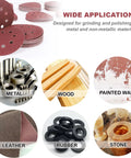 200-Piece 5-Inch Sanding Discs Set With 8-Hole Hook And Loop Orbital Sandpaper Assorted Grit Pack for multiple surfaces