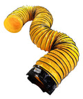 25 Foot Flexible PVC Duct Hose For Exhaust Fans 8 Inch Inner Diameter Heavy Duty Flame Retardant Vinyl Woven Polyester