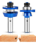 Two Piece Shaker Style Rail And Stile Router Bit Set With Half Inch Shank Boss Grade Carbide for Shaker Doors display