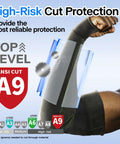 Cut Resistant Arm Sleeves ANSI A9 For Men And Women With Puncture Protection, UPF50 Plus UV Blocking Cooling Sleeves shown with A9 rating