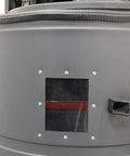 Detail view of Top Shelf Cyclone Dust Collector With 1 5HP Motor And 110V Power showcasing full indicator window.