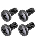 Black Stainless Steel License Plate Screws For Audi And VW, Phillips Pan Head M6-1.0 X 10mm, 18-8 Bolt Pack Of 4