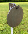 AR500 Steel Shooting Targets Four Piece Gong Set Includes Three Eighths Inch Thick Plates and Diameters Three Four Five Six Inches