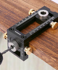 2 In 1 Drill Guide And Dowel Jig For Woodworking Aluminum 6061 Pocket Hole Jig for vertical horizontal boards in use