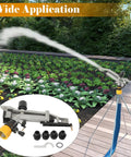 1.5 Inch Aluminum Alloy Irrigation Sprinkler Spray Gun For Lawn And Garden, 360 Degree Rotary Watering, with nozzle set