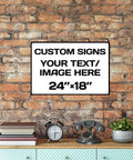 Custom Aluminum Weatherproof Metal Sign With Optional Reflective Surface For Yard Or Road Safety Built Damn Tough With Premium Fade Proof Ink and Top Shelf Graphics for Maximum Impact, 24x18 inch