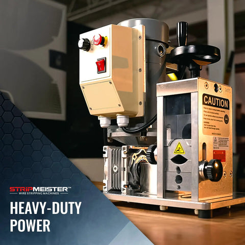Heavy Duty Automatic Wire Stripping Machine For Copper And Aluminum Cables Up To 1.75 Inches in a workshop setting