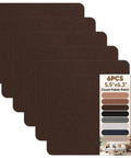 Self Adhesive Couch Patch Repair Fabric Kit With Six Patches For Sofa And Chair Upholstery And Car Seats Quick Fix Durable Elastic Backing Dark Brown