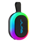 Portable Bluetooth Speaker Waterproof IP55 With Customizable RGB LED Lights 5W Sound for Outdoor Parties, black front view