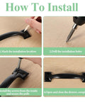 Step-by-step installation guide for Four Point Seven Inch Iron Gate And Door Handle Set Black for outdoor use