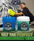Honeydew Snow Foam Car Wash Soap For Foam Cannons And Guns Thick Clinging Suds That Lift Dirt For A Scratch Free Shine 64 Oz Ready To Roll With Foam Cannon Or Garden Hose Gun, man washing car with foam buckets