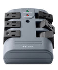 Six Outlet Pivot Plug Surge Protector With Wall Mount For Desk Setup Charge Phones Laptops Printers And Small Appliances 1080 Joules Pack Of Five Ideal For Home Office Dorm And Student Desktops, featuring compact size and rotating outlets.